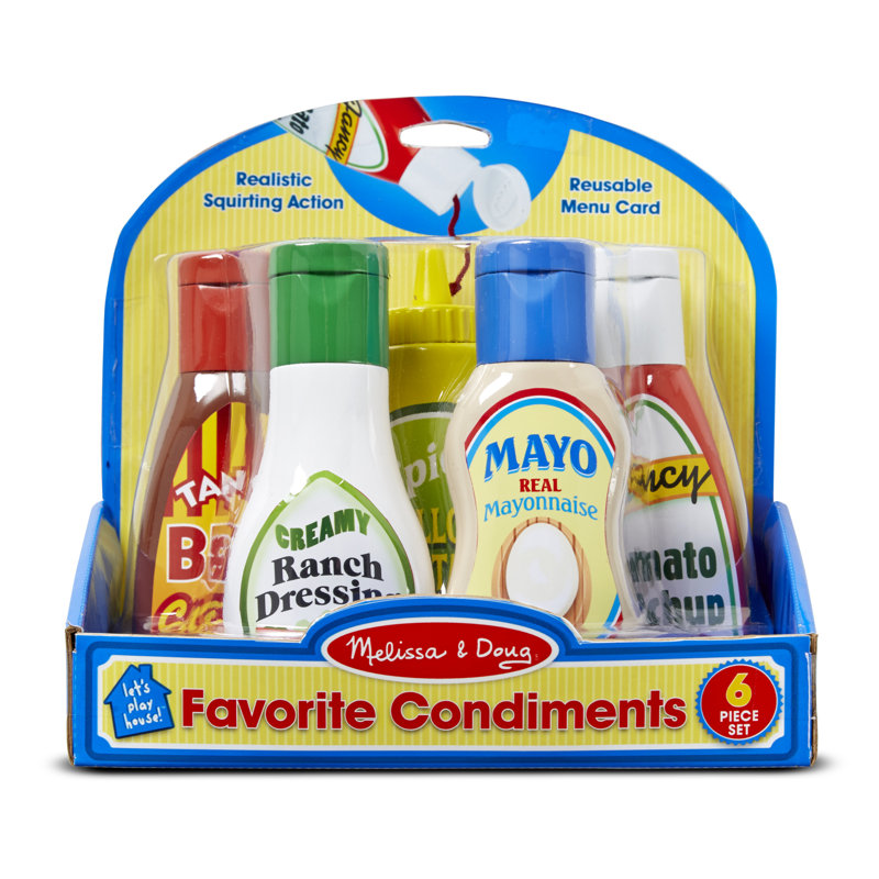 Melissa Doug 5 Piece Favorite Condiments Play Food Set Reviews Wayfair